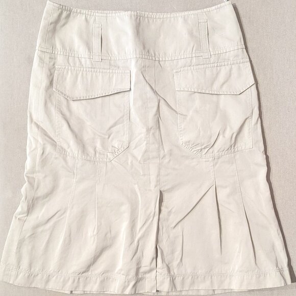 LIDA BADAY TAN PLEATED SKIRT OOAK US 6 - Picture 1 of 4